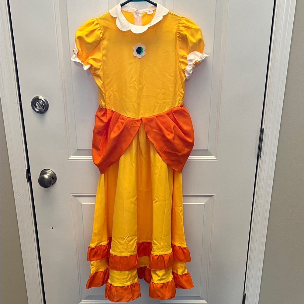 Princess Daisy Costume Dress and Crown also Included (collapsible hoop)